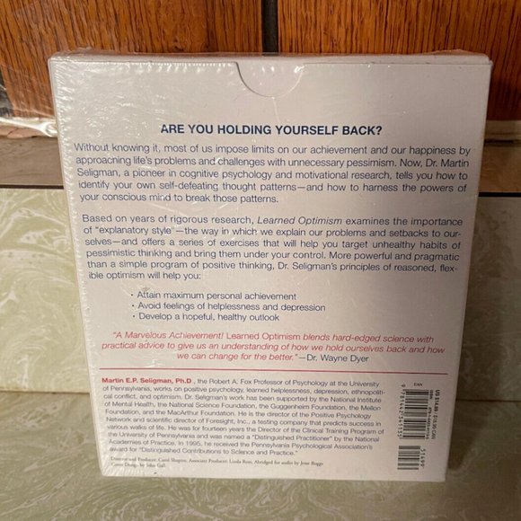 Learned Optimism - Audio CD - Martin Seligman, PH.D - New CD - Picture 2 of 2